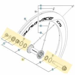 Axe Complet De Moyeu Shimano Dura Ace HB-9000 - 100 Mm - Blocage Rapide