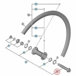 Axe De Moyeu Avant Shimano Dura Ace WH-R9100-C40