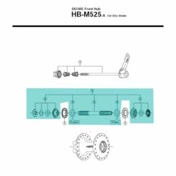 Axe De Moyeu Avant Shimano Y2SW98010 - [x1] 108mm