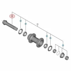 Axe Traversant Pour Moyeu Avant Shimano Ultegra HB-RS770 - 100x12 Mm