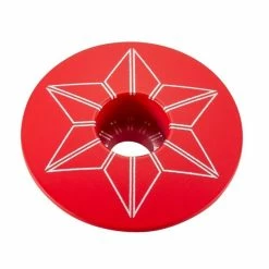 Bouchon De Potence Supacaz Star Capz Thermolaqué 31,8mm - Rouge