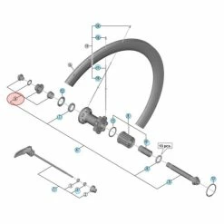 Cône Et Ecrou D'Axe De Moyeu Arrière Shimano Dura Ace WH-R9100-C40