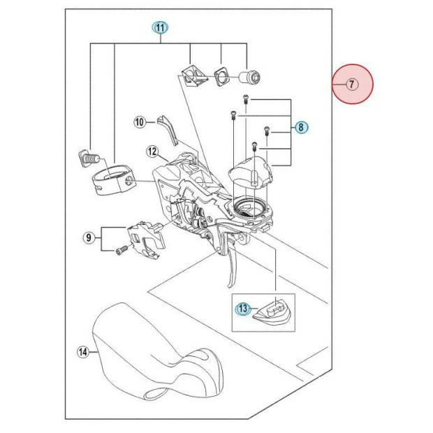 Corps De Manette Shimano Ultegra ST-6703 - Gauche