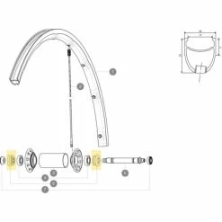 Ecrou De Réglage Et Enjoliveur D'Axe De Roue Avant Mavic Crossmax SL Céramique