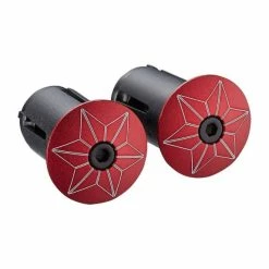 Embout De Guidon Supacaz Star Plugz Anodized - Rouge