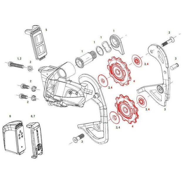 Galets Céramiques Pour Dérailleur SRAM RED ETAP – Image 2