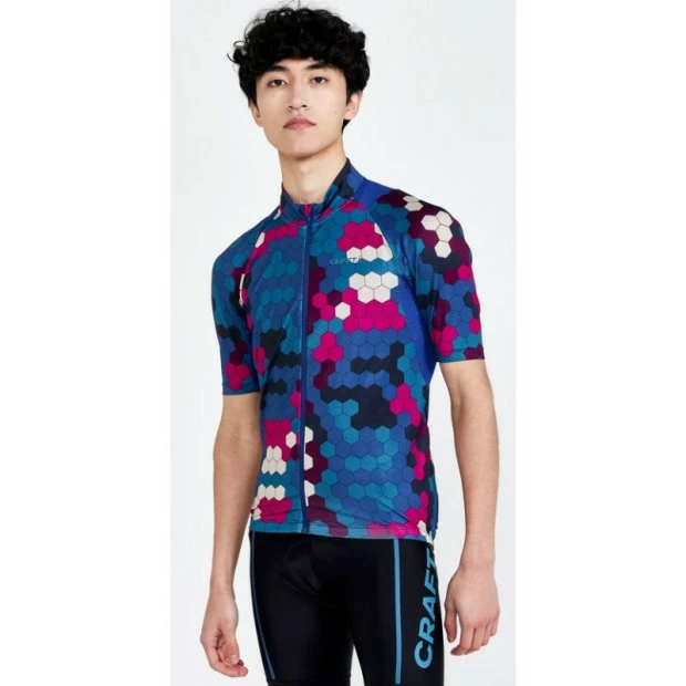 Maillot Route Homme Craft Advanced Endur Graphic Multicolore Bleu – Image 2
