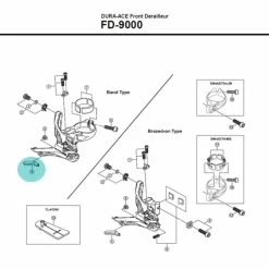 Plaquette De Dérailleur Avant Shimano Dura Ace FD-9000 - Y5NF19000