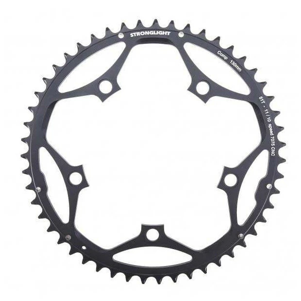 Plateau Stronglight Type S 7075-T6 Shimano 130 Mm 10/11 Extérieur - Noir