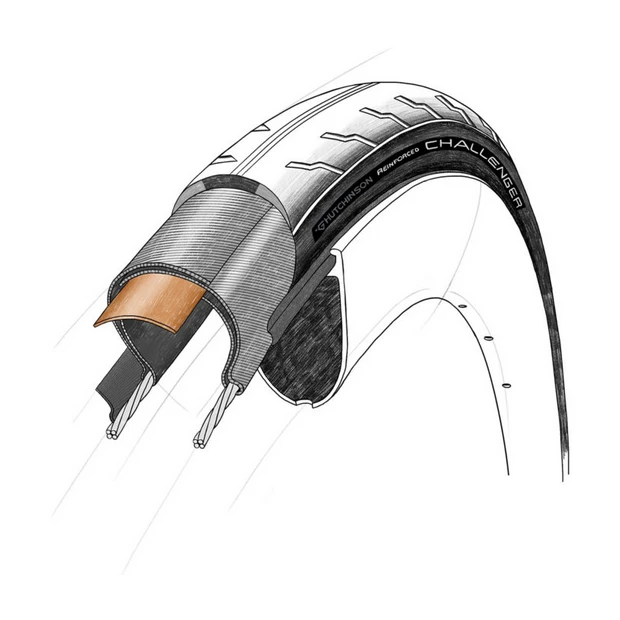 Pneu Route Hutchinson Challenger Tube Type TR 700x30 Noir – Image 2