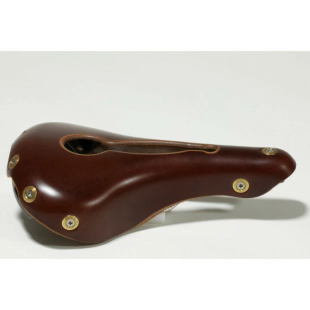 Selle En Cuir Gilles Berthoud Marie Blanque Ouverte - Brun – Image 3