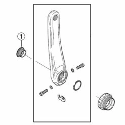 Vis De Cache Hollowtech 2 Shimano Route (x1) Alu